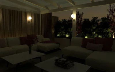 Nowoczesny taras miejskiego apartamentu – projekt tarasu z donicami na wymiar